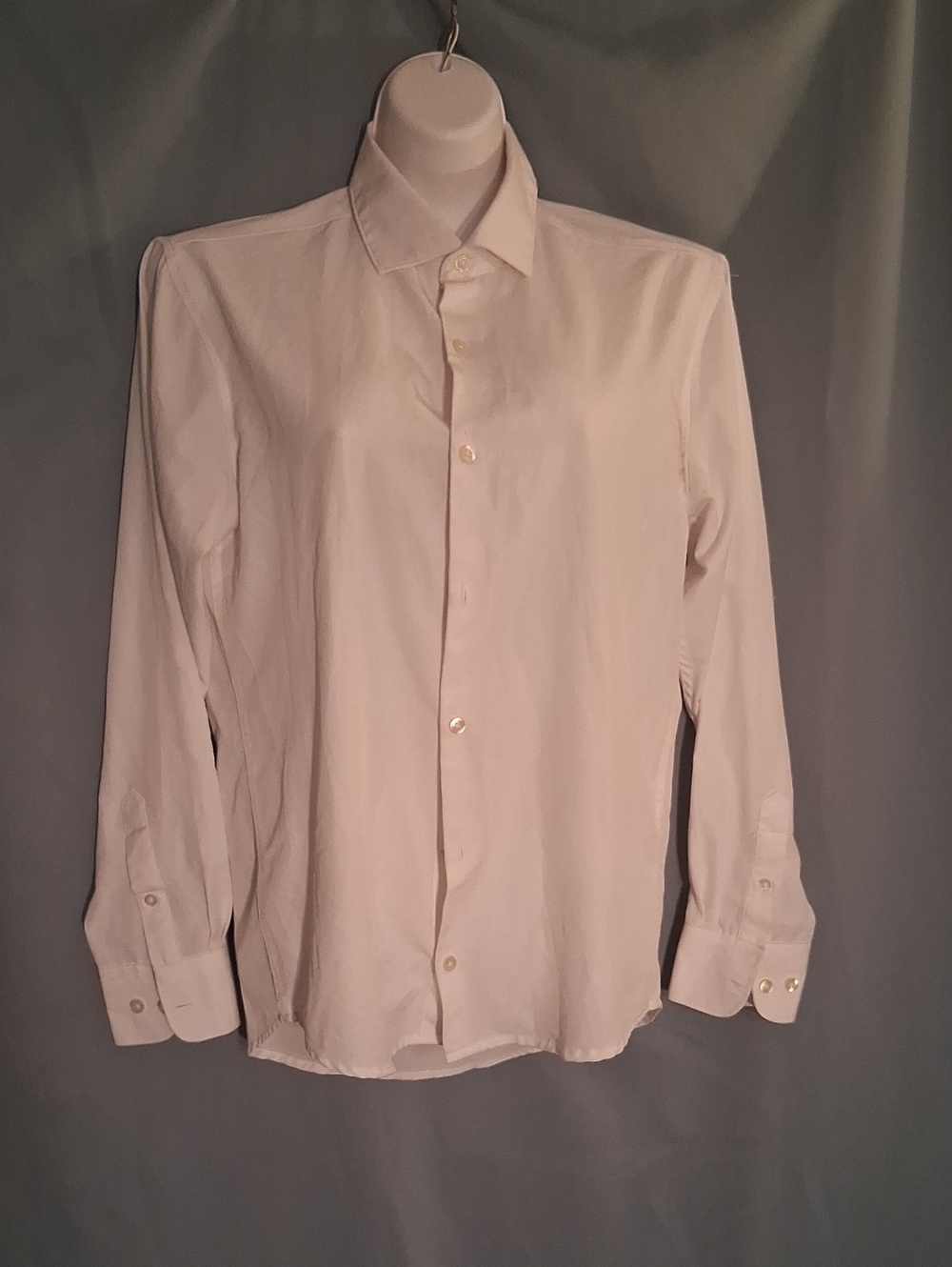 Classic Men's White Button-Down Dress Shirt